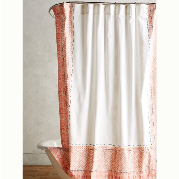 Anthropologie Other - Anthro Embroidered Shower Curtain